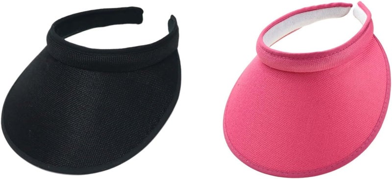 jecvxor Cloth Covered Slip-On Visor for Women, Adjustable Cap Sports Sun Visors for Men - Image 1